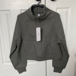 crz yoga half zip funnel neck